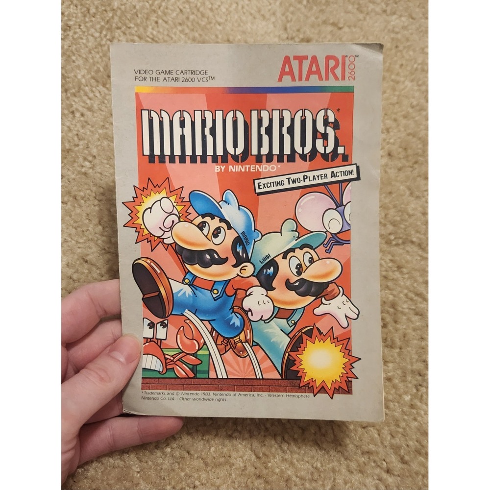 Mario Bros Atari 2600 MANUAL ONLY